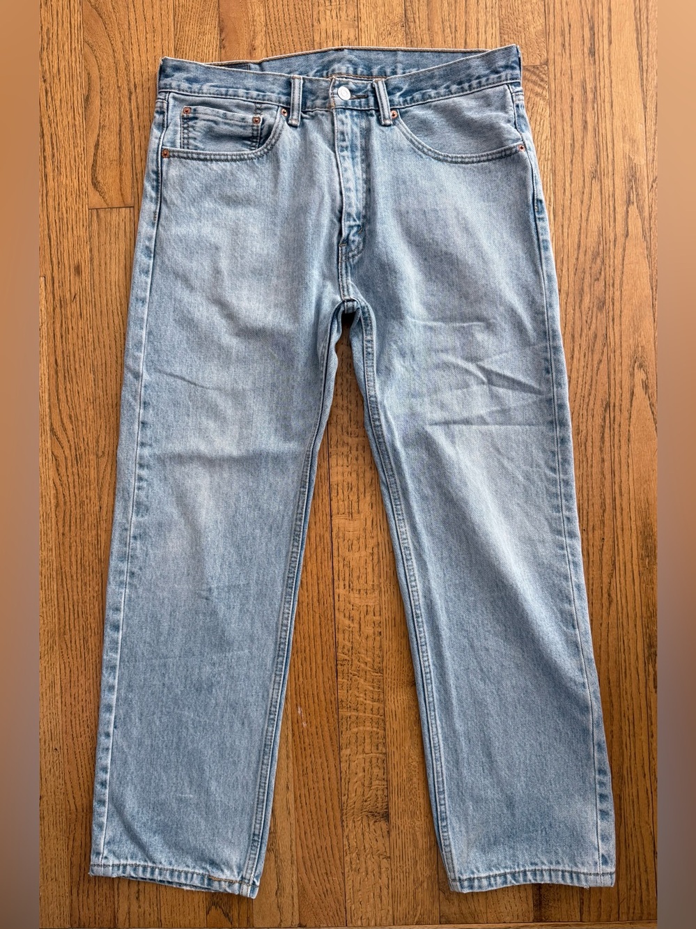 Levi’s 505 Regular Fit Jeans W34 L30 Light Wash 100% Cotton